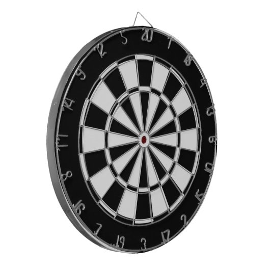 zwart-wit dartbord (Voorkant Links)
