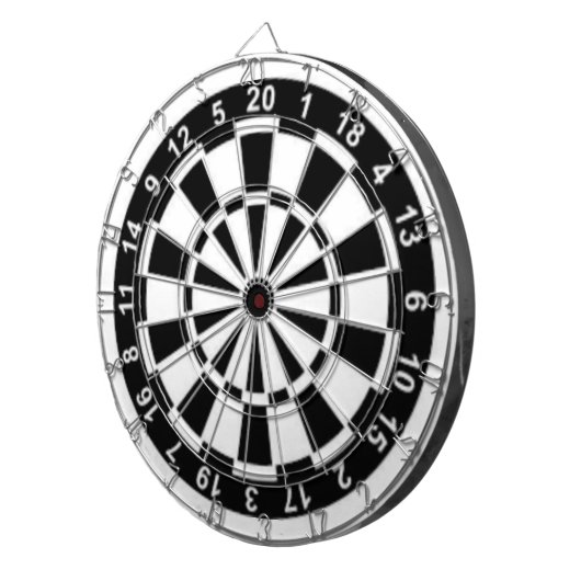 Zwart-wit Dartbord (Voorkant Rechts)