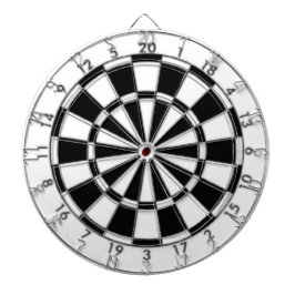 Zwart-wit Dartbord