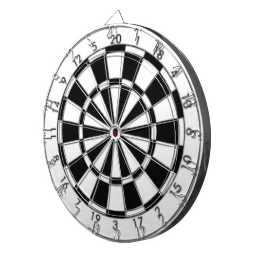 Zwart-wit Dartbord (Voorkant Rechts)