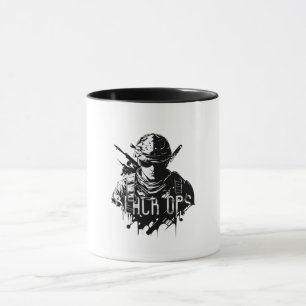 Zwart-wit De Black Ops Mok