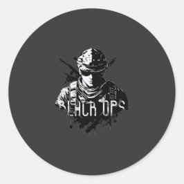 Zwart-wit De Black Ops Sticker