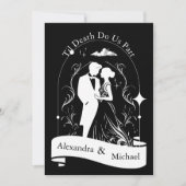 Zwart Wit De Liefhebbers Tarot Kaart Bruiloft (Voorkant)