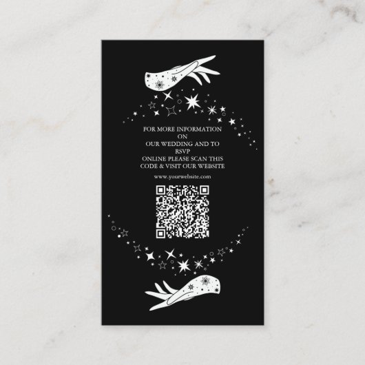 Zwart Wit De Liefhebbers Tarot Kaart Bruiloft (Voorkant)