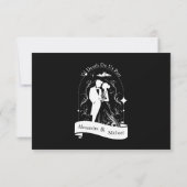 Zwart Wit De Liefhebbers Tarot Kaart Bruiloft (Achterkant)