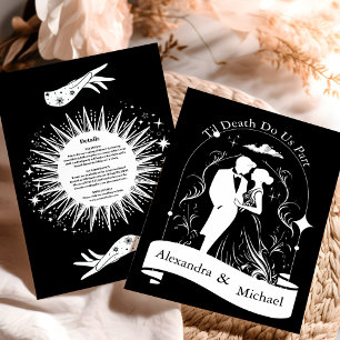 Zwart Wit De Liefhebbers Tarot Kaart Bruiloft