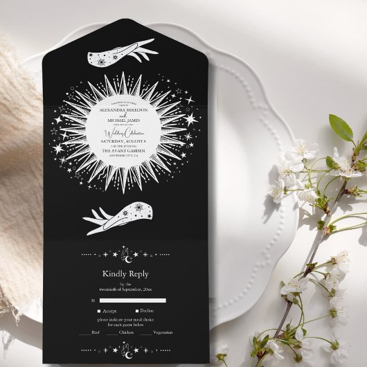 Zwart Wit De Liefhebbers Tarot Kaart Bruiloft