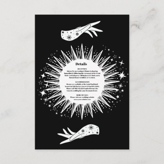 Zwart Wit De Liefhebbers Tarot Kaart Bruiloft (Voorkant)