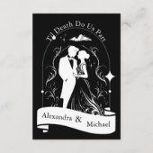 Zwart Wit De Liefhebbers Tarot Kaart Bruiloft (Achterkant)