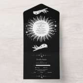 Zwart Wit De Liefhebbers Tarot Kaart Bruiloft (Binnen)