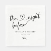 Zwart-wit De nacht voor het huwelijk Napkins Servet (Voorkant)