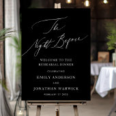 Zwart & Wit DE NACHT VOOR repetitie diner Poster