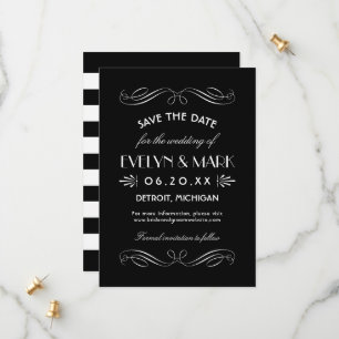 zwart-wit deco-huwelijk save the date