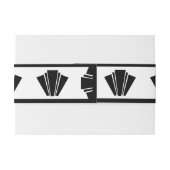 Zwart-wit deco-huwelijk uitnodigingen wikkel (Achterkant Voorbeeld)