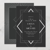 zwart wit deco kaart (Voorkant / Achterkant)