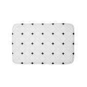 Zwart-wit Deco Squares Patroon Badmat (Voorkant)
