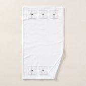 Zwart-wit Deco Squares Patroonhanddoekset Bad Handdoek (Handdoek)