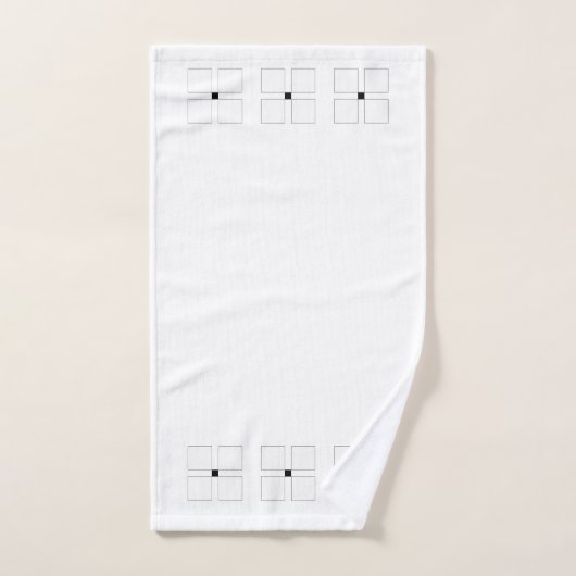 Zwart-wit Deco Squares Patroonhanddoekset Bad Handdoek (Handdoek)