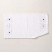 Zwart-wit Deco Squares Patroonhanddoekset Bad Handdoek (Handdoek)