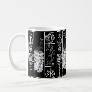 Zwart-wit deco, stijlvol, aanpasbaar koffiemok