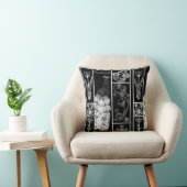 Zwart-wit deco, stijlvol, aanpasbaar kussen (Stoel)