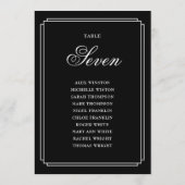 Zwart-Wit Deco Tafelnummer Stoelenplattegrond (Achterkant)