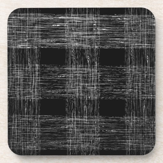 Zwart-wit decoratief Herfst ontwerp Bier Onderzetter (Voorkant)