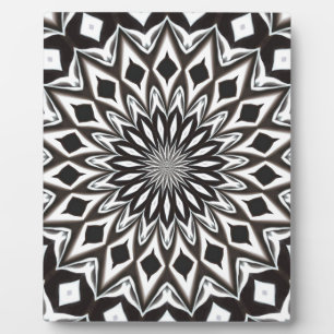 Zwart-Wit Decoratief Mandala Fotoplaat