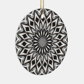 Zwart-Wit Decoratief Mandala Keramisch Ornament (Rechts)