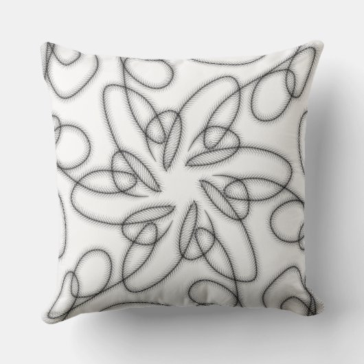 Zwart-wit decoratief Sierkussen (Achterkant)
