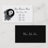 Zwart-wit decoratief silhouet meisje visitekaartje (Voorkant / Achterkant)