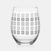 Zwart-wit decoratief wijnglas wijnglas zonder voet (Links)