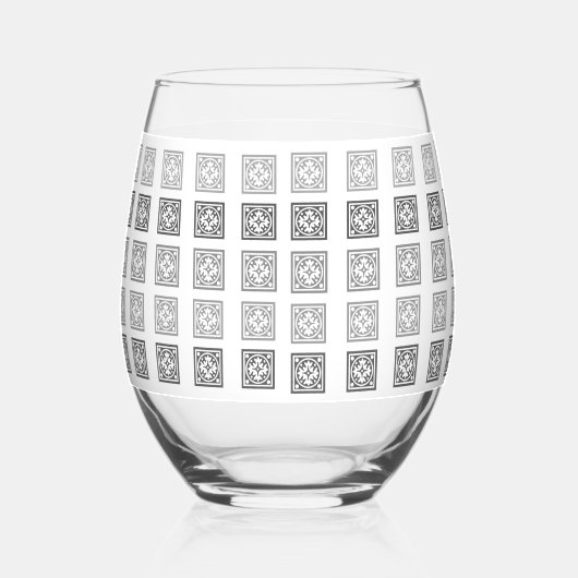 Zwart-wit decoratief wijnglas wijnglas zonder voet (Links)
