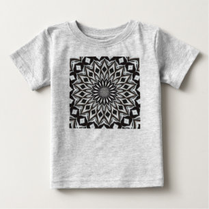 Zwart-Wit Decoratieve Mandala