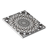 Zwart-Wit decoratieve Mandala Notitieblok (Schuin)