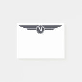 Zwart-wit decostijl met monogram post-it® notes (Voorkant)