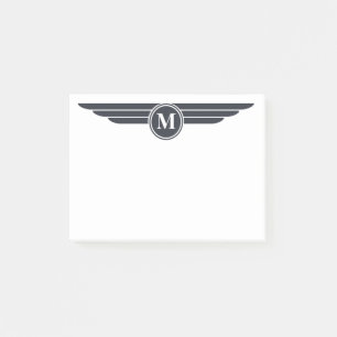 Zwart-wit decostijl met monogram post-it® notes