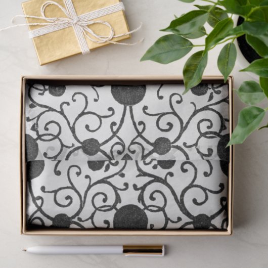 Zwart-wit Decoupage Paper Tissuepapier (Geschenk)