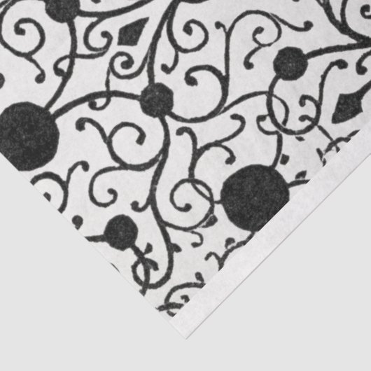 Zwart-wit Decoupage Paper Tissuepapier (Detail)