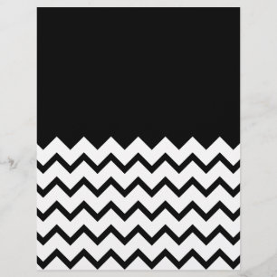 Zwart-Wit. Deel Zig Zag, Part Plain Black.
