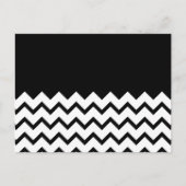 Zwart-wit. Deel Zig Zag, Part Plain Black. Briefkaart (Voorkant)