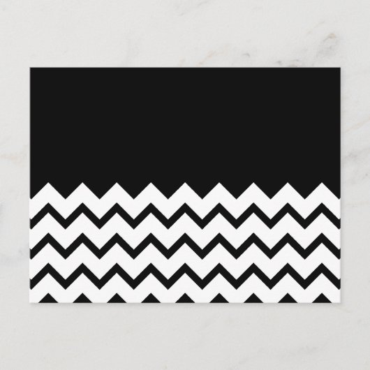 Zwart-wit. Deel Zig Zag, Part Plain Black. Briefkaart (Voorkant)