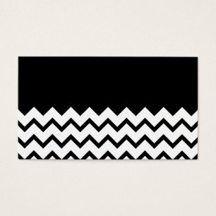 Zwart-Wit. Deel Zig Zag, Part Plain Black. Visitekaartjes