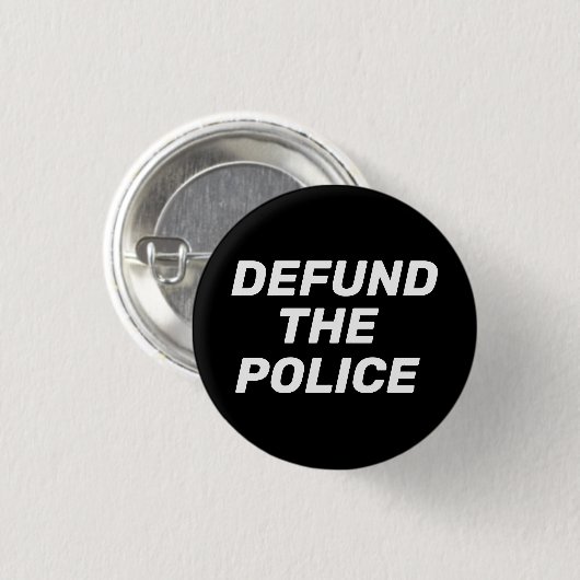 Zwart wit "Defect the Police" Ronde Button 3,2 Cm (Voorkant /achterkant)