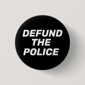 Zwart wit "Defect the Police" Ronde Button 3,2 Cm (Voorkant)