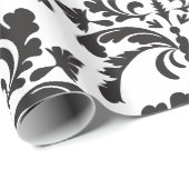 Zwart-wit demaspatroon cadeaupapier (Rol Hoek)