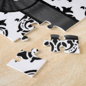 Zwart-wit demaspatroon legpuzzel (Zijkant)