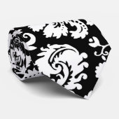 Zwart-wit demaspatroon stropdas (Opgerold)