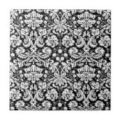Zwart-wit demaspatroon tegeltje (Voorkant)