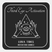 Zwart-wit derde oogmerk Kandelen Etiket (Voorkant)